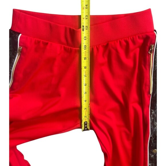 Victoria Sport Tear Away Track Pant Gold Snaps Black Stripe Size Small - Picture 8 of 11